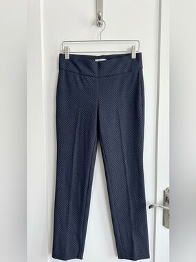 SC & Co. Deep Blue Geometric Cropped Trousers